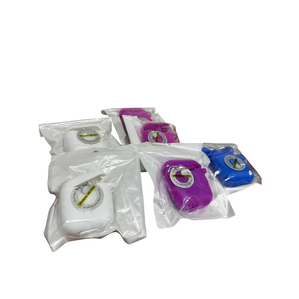 Wireless Gear AirPods Cover Lot of 6 Silicone Case with Carabiner Strap